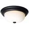 Nuvo 2-Light 13-Inch Flush Mount, Matte Black Finish Opal Glass 60/128 - alternate 2